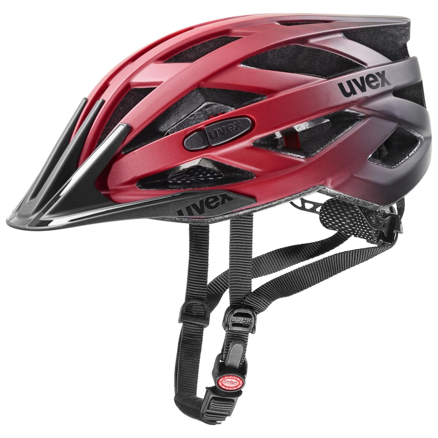 Uvex I-vo Cc Fahrradhelm - Red Black Mat 3 Uvex I-vo Cc Fahrradhelm - Red Black Mat
