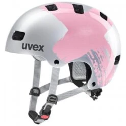 Uvex Kid 3 Kinder BMX Dirt Fahrrad Helm Silberfarben/rosa 2023