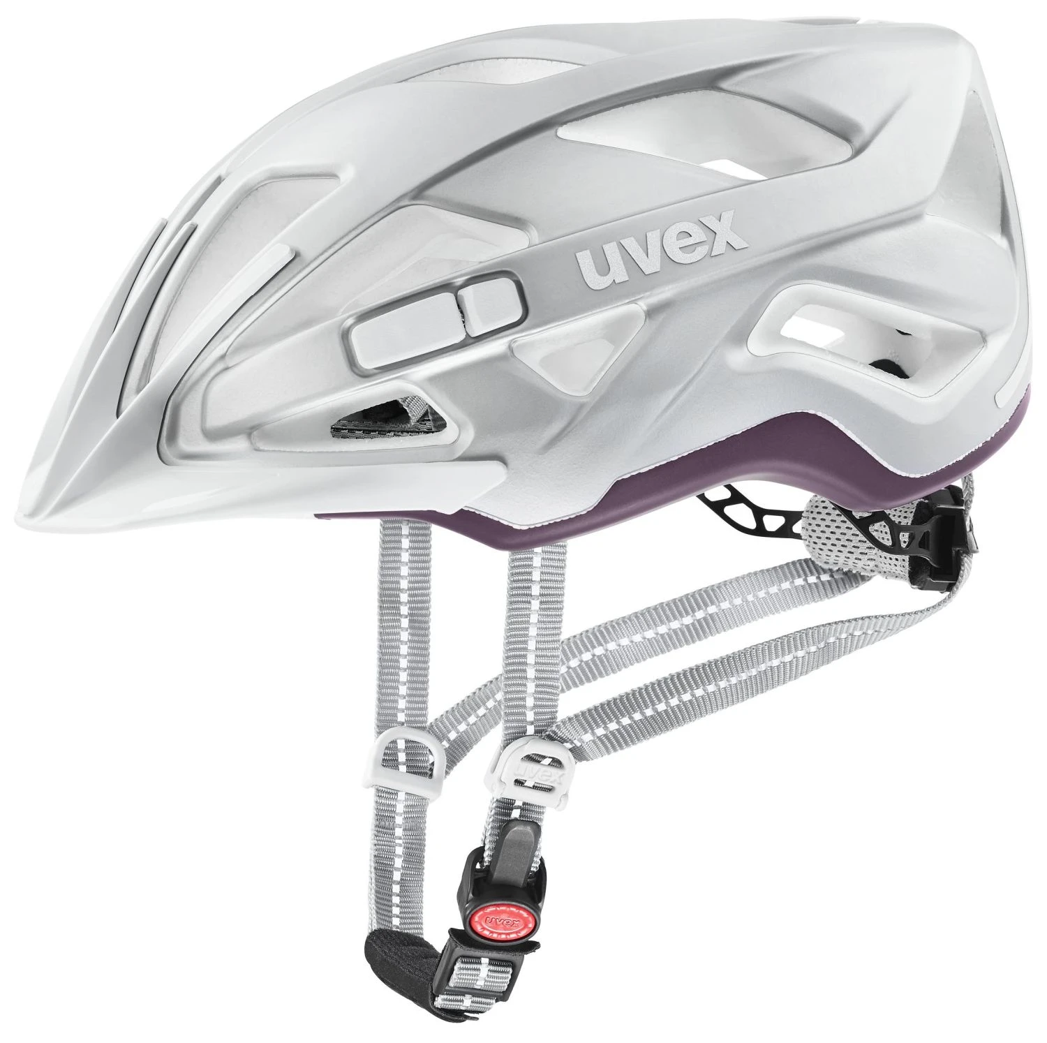 Uvex City Active Fahrradhelm - Silver-plum Mat