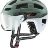 Uvex Finale Visor Vario Visier Fahrradhelm - Moss Green-cloud Matt -Uvex uvex finale visor v Fahrradhelm mit selbsttoenendem Visier moos green mat 1