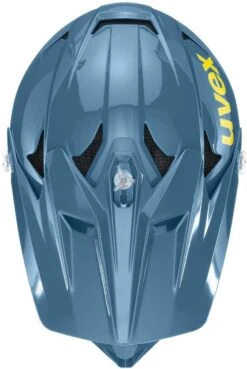 Uvex HLMT 10 Bike Full Face Helm - Blue Fire -Uvex uvex hlmt 10 bike donwhill mtb bmx helm 4 ansicht von oben draufsicht