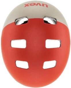 Skaterhelm Uvex Kid 3 Cc - Grapefruit Sand Mat -Uvex uvex kid 3 cc kinder skaterhelm fahrradhelm grapefruit sand mat 3 Ansicht von oben