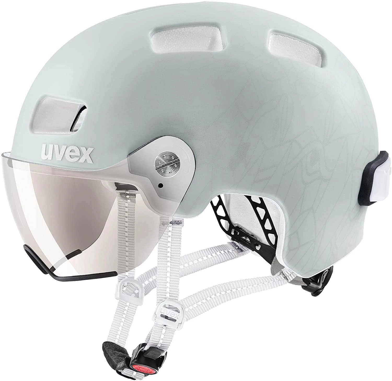 Uvex Rush Visor Visier Fahrradhelm - Papyrus Grey Mat