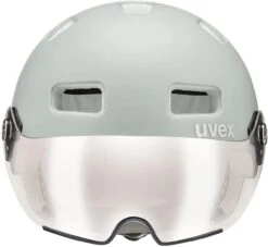 Uvex -Uvex uvex rush visor Visier Fahrradhelm mit Ruecklicht papyrus grey mat 2