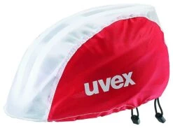 Uvex Raincap Bike Fahrrad Helm Regenhülle Überzug Rot/weiß